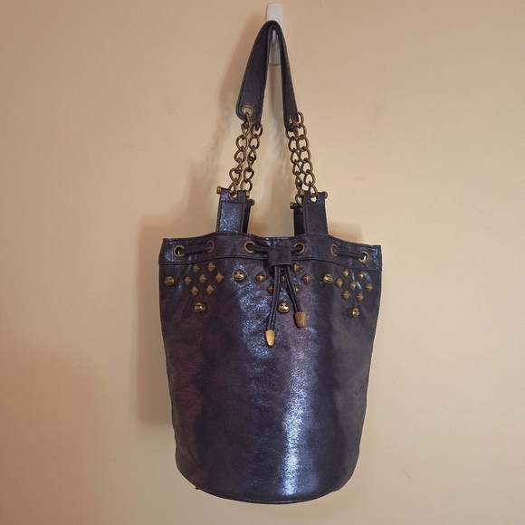 Disney Nightmare Before Christmas dark blue metalic bucket bag - Picture 2 of 11